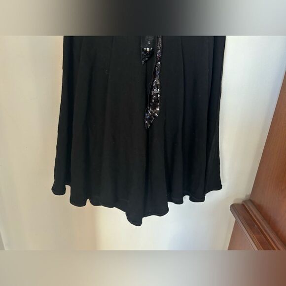 Sonia Rykiel black wide leg wool blend pants with sequin belt size T38 - Picture 4 of 9